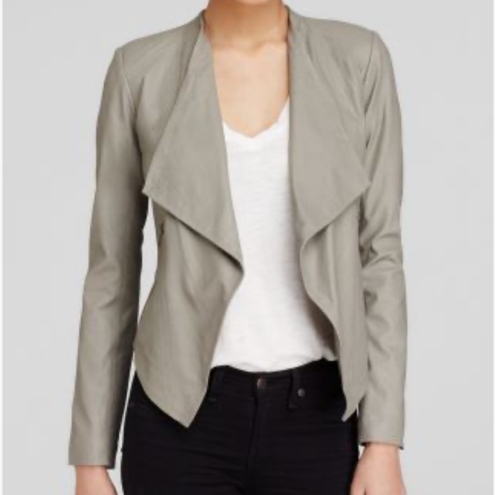 BB Dakota Harper Soft Leather Jacket medium gray reversible (bin GG53) - Picture 1 of 10
